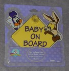 Looney Tunes Baby On Board Window Signs Nip 3 Taz Bugs Tweety Sylvester Rr Wile