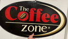 Large Vintage  The Coffee Zone Store Sign 19 1 2  X 36  Decor Rare Collectible