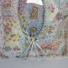 Vtg Lace Fabric Padded Baby Photo Album Scrapbook Handmade