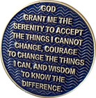 2 Month Aa Medallion Antique Blue Color 60 Day Sobriety Chip