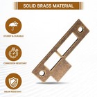 4 Pack 3 5  Solid Brass Antique Door Strike Plates Mortise Latch Keepers Screws