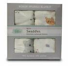 Organic Bamboo Muslin Cotton Baby Swaddle Wrap Receiving Blankets Unisex 2pc Set