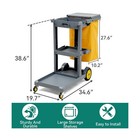 Yitahome Janitorial Cart  Cleaning Carts On Wheels  3-shelf Commercial Tradit   