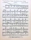I Don t Think I ll Fall In Love Today Sheet Music Treasure Girl Musical Flop