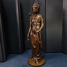 Japanese Bronze Kannon Bosatsu Statue 15 16inch Buddhist Art After Takamura Koun