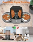 3 5l Smart Automatic Pet Feeder   Stainless Steel Bowl   Dog   Cat -white