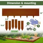 10-inch Corten Steel Landscape Edging Metal Garden Edging Yard Lawn Border 20ft