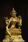 8 4  Old Tibetan Copper Gold Buddhism Green Tara Enlightenment Goddess Statue