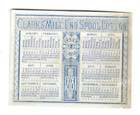 1881 Trade Card Calendar Clark s Mile End Spool Cotton Thread Women South North