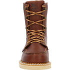 Georgia Wedge Moc Toe Gb00480 Mens Brown Wide Leather Work   Safety Boots