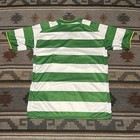 Celtic Football Club Jersey Mens Large Soccer Green White Striped Carling C4