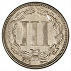 1868 Three Cent Nickel 3cn Raw