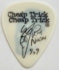 Vintage Cheap Trick Rick Nielsen Face White Guitar Pick - 1990 s Tours