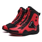 Men s Leather Motorcycle Protective Riding Boots Non-slip Rubber Sole Shoes