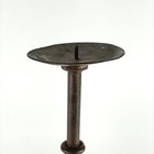 Vintage Wrought Iron Candle Holder Tall Rustic Brutalist Style Handmade 11 5 