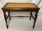 Antique Vintage Cochran Chair Co Oak   Cane Bench Footstool Ottoman 18 5 h
