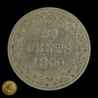 1899 Canada Newfoundland 20 Cents Sterling Silver Coin Xf -e1516
