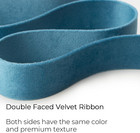 Dusty Turquoise Blue Velvet Ribbon Double Faced 3 8 Inch 10-yard Spool Dusty Blu