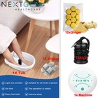 Ionic Foot Spa Bath Detox Cleanse Machine With Tub Ginger Pieces   Slipper 