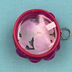 Vintage Barney   Friends Coin Purse Zip Pouch Keyring Dinosaur Keychain Clear