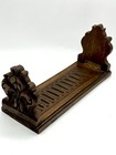 Vintage Wood Book Rack Italy Carved Sliding Adjustable Desk Portable 8x3 To 14x3