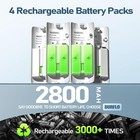 Rechargeable 4 Pack Battery Pack For Wii wii U Remote Controller  2800mah Rep   