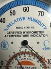 Vintage Brass Abbeon Htab-176 Hygrometer   Temperature West Germany