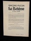 Puccini La Boheme - Large Full Orchestral Score - Dover