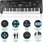 Black 61 Key Kids Music Electronic Keyboard Electric Digital Piano Organ W mic