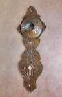 Antique Hopkins Dickinson Ornate Classic Door Back Plate Cast Brass Bronze 1879