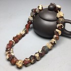 Man Bangle Tibetan Buddhism Old Agate Dzi Beads Prayer Totem Amulet Bracelet