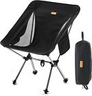 Bisinna Ultralight Folding Camping Backpacking Chair Compact Portable - Black