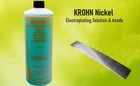Krohn Bright Nickel Jewelry Plating Solution Electroplating 1 Quart With Anode