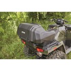 Atv Lounger Seat Black Heavy Duty Comfortable Rear Helmet Storage Cup Holders
