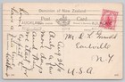Queen Street Auckland New Zealand Trams Street Scene 1911 Postcard Stamped