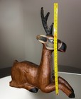 Vintage Paper Mache Deer Figurine Rustic Or Christmas Decor Collectible 21 1 2