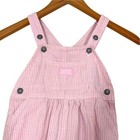 Vintage Oshkosh Bgosh Pink White Hickory Stripe Vestbak Overalls 18m 90s