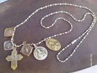 Lot Of 6 Vintage Catholic Charms Antique Religious Pieces Medals Pendants