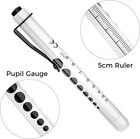 Risemart Pen Lights For Nurses  2 Pack Reusable Medical Light With Pupil Gauge A