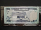 Zambia 10 Kwacha Banknote Unc World Paper Money W  Zambia Flag Card Collectible