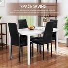 Dining Table Set For 4        High Quality     5pc Faux Marble Top   Leather Chairs