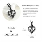 Heart Urn Necklace For Ashes Rose Cremation Jewelry For Women Gilrs Memorial Kee