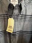 Lands    End Blake Shelton Size L  16-16 5  Gray Plaid Flannel 100  Cotton Nwt