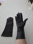 Women   s Vintage Black Leather Gloves  