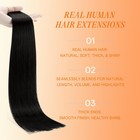 Full Shine Invisible Tape In Hair Extensions Color 1b Human Hairinvisi Edge Inje