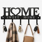 Key Holder For Wall With 5 Hooks  Wall Mounted Metal Key Rack Organizer  Home