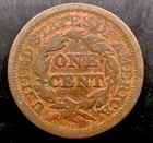 1849 1c Bn Braided Hair Cent Vf - 24279
