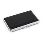 New Plain Black Leather Metal Cigarette Case Holds 1 Count  pack Of 1   