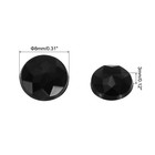 Meccanixity Flat Back Round Acrylic Rhinestones 8mm Ss40 Black 8mm 