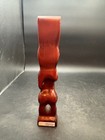 Vtg Maori Tekoteko Wood Carved Tiki Totem New Zealand Souvenir Paua Shell Eyes